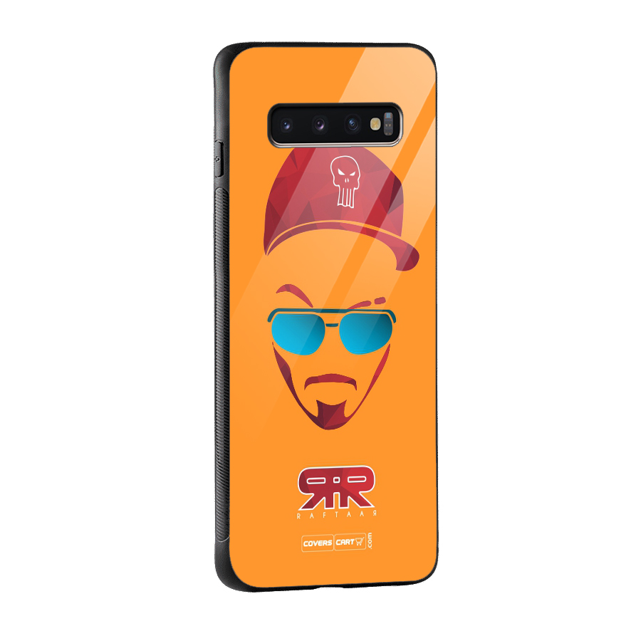 Raftaar Orange Glass Back Case for Galaxy S10 Plus
