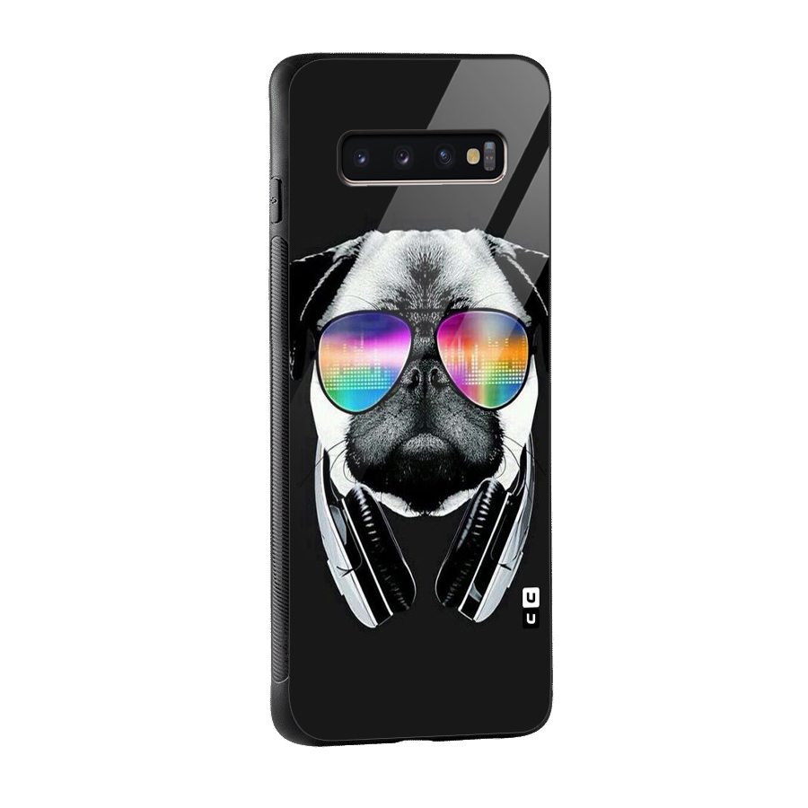 Rainbow Dog Swag Glass Back Case for Galaxy S10 Plus