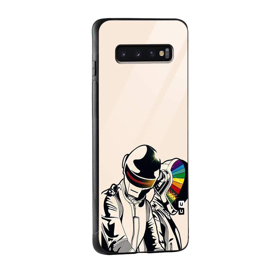 Rainbow Radio Glass Back Case for Galaxy S10 Plus