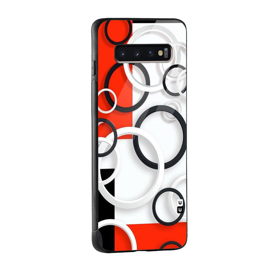 Rings Abstract Glass Back Case for Galaxy S10 Plus