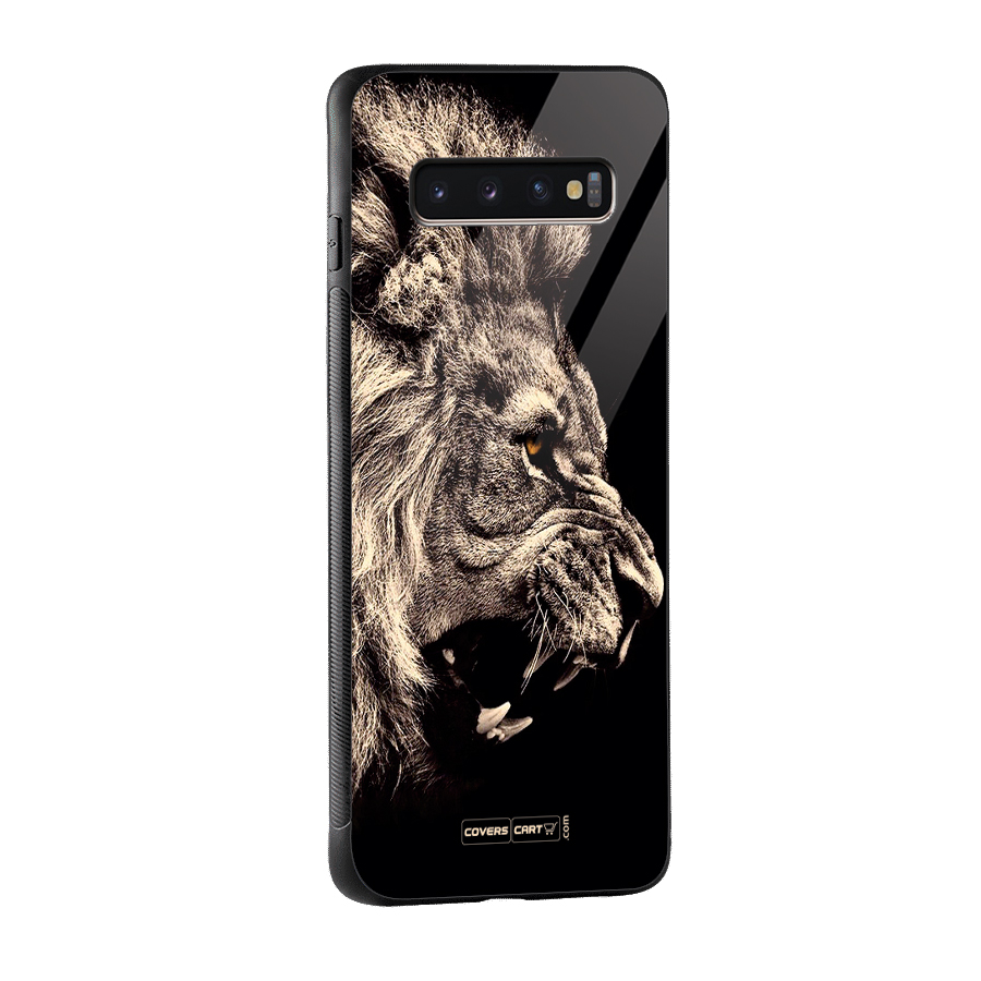 Roaring Lion Glass Back Case for Galaxy S10 Plus