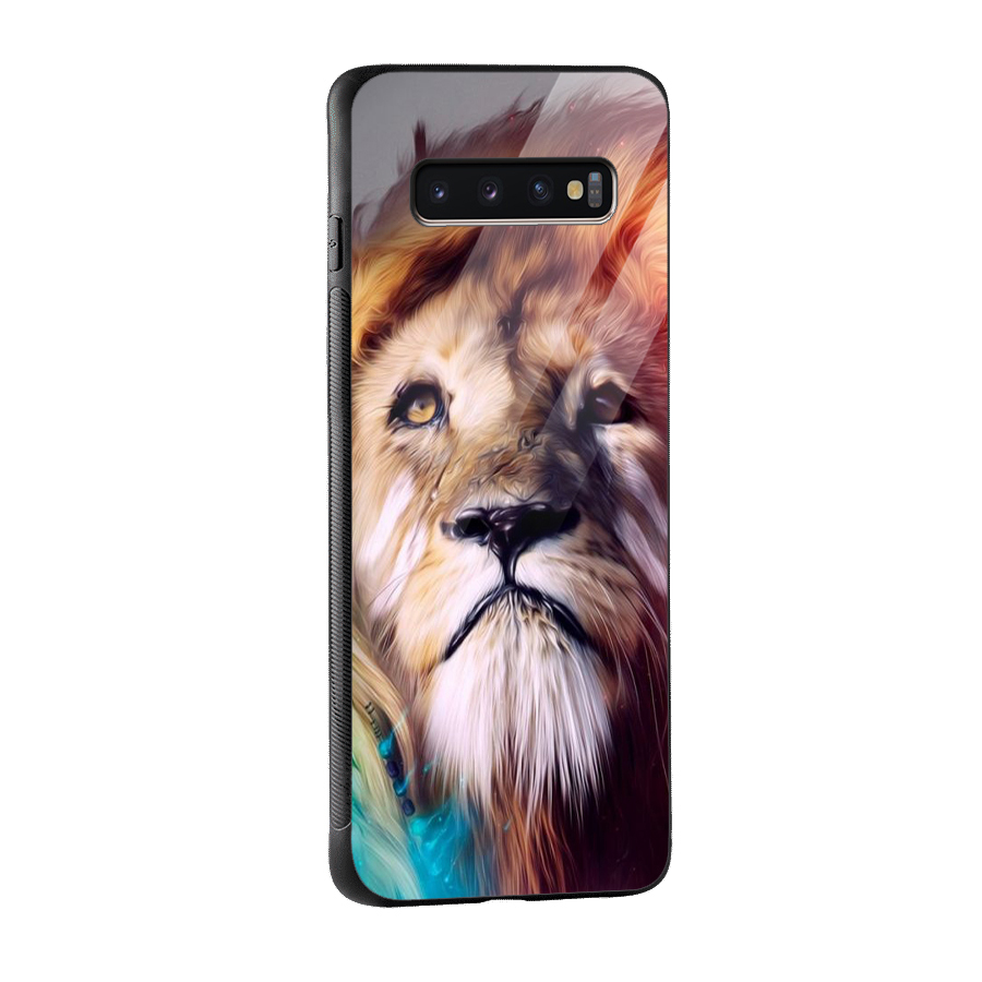 Royal Lion Glass Back Case for Galaxy S10 Plus