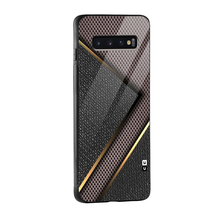 Rugged Polka Design Glass Back Case for Galaxy S10 Plus