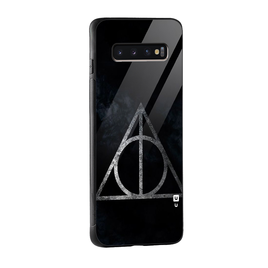 Rugged Triangle Design Glass Back Case for Galaxy S10 Plus