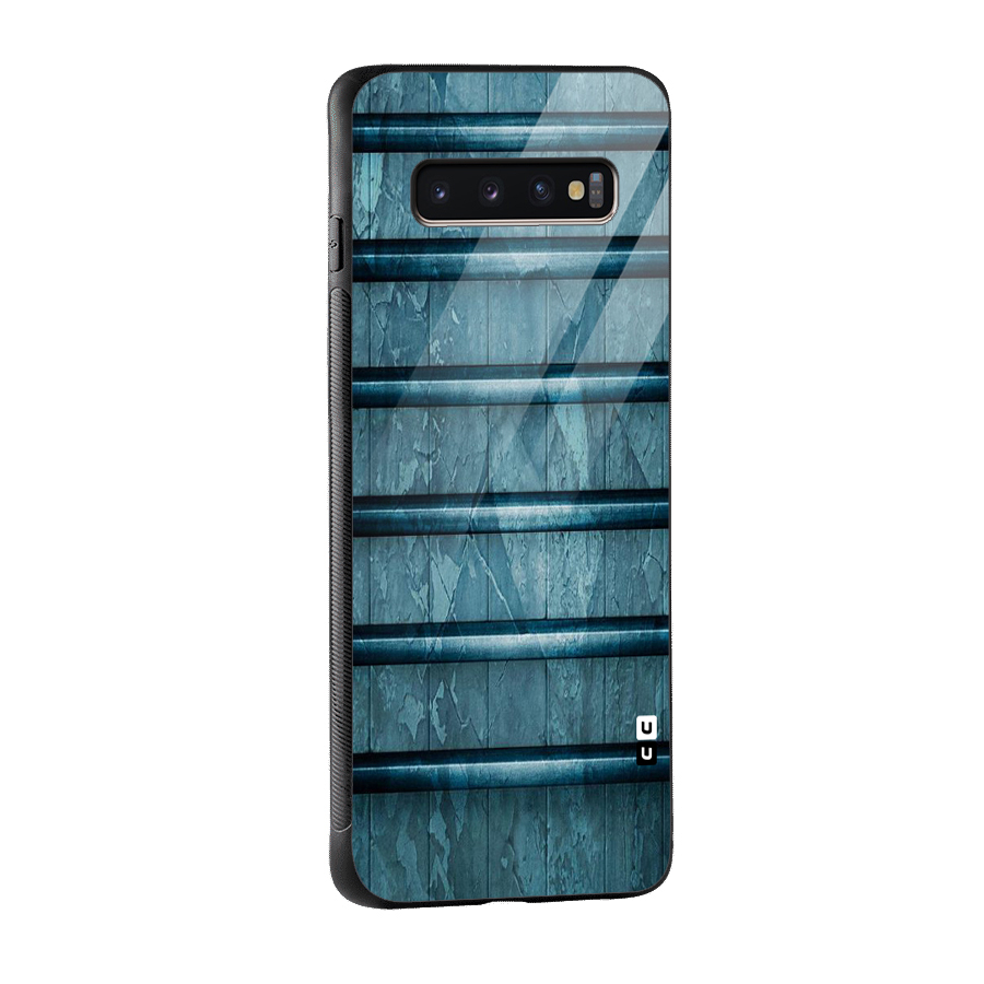 Rustic Blue Shelf Glass Back Case for Galaxy S10 Plus