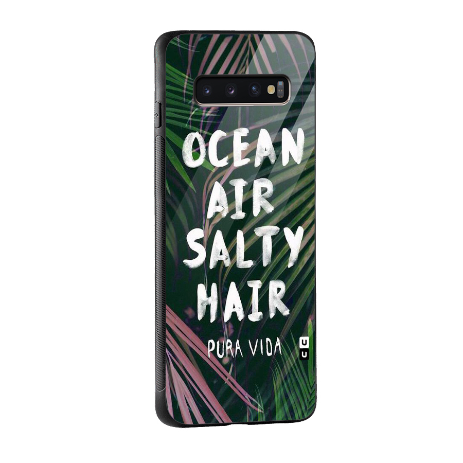 Salty Hair Glass Back Case for Galaxy S10 Plus