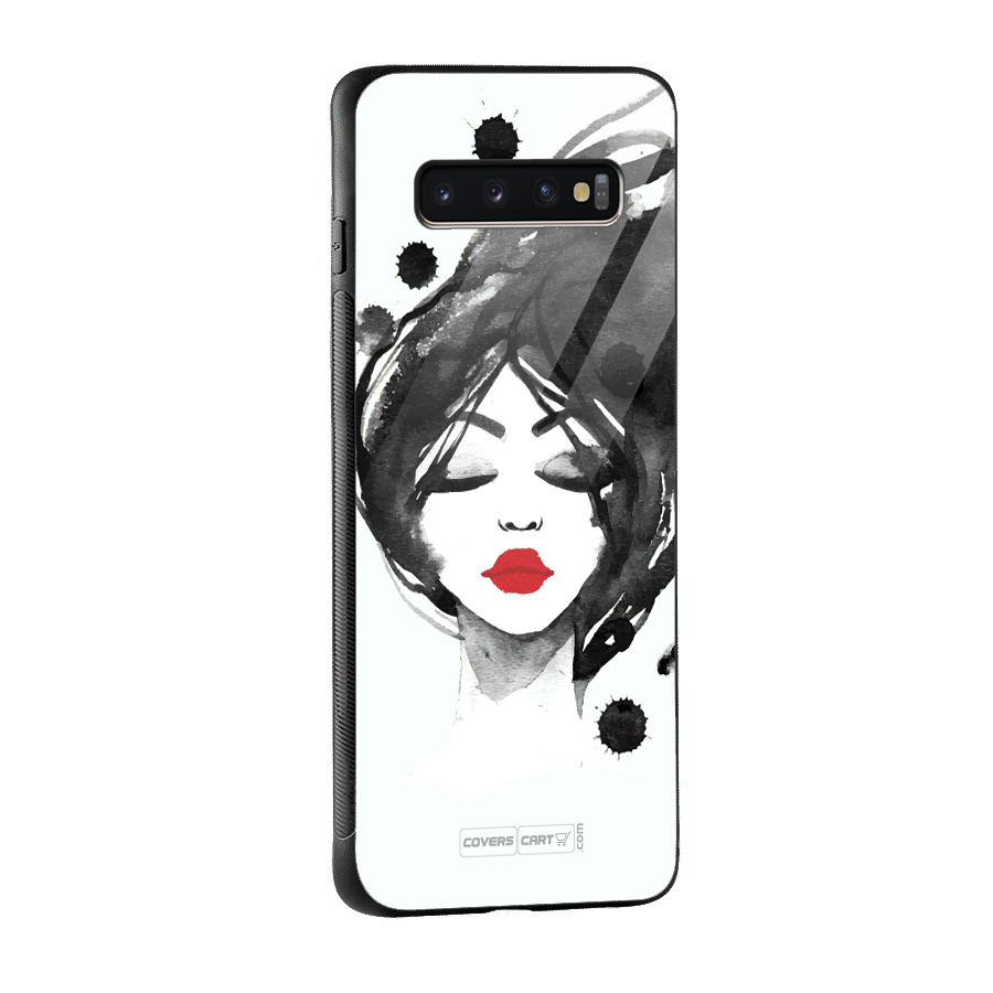 Sassy Girl Glass Back Case for Galaxy S10 Plus