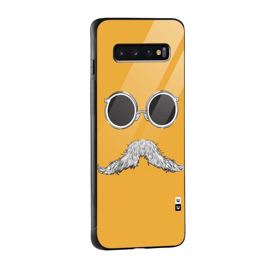 Sassy Mustache Glass Back Case for Galaxy S10 Plus
