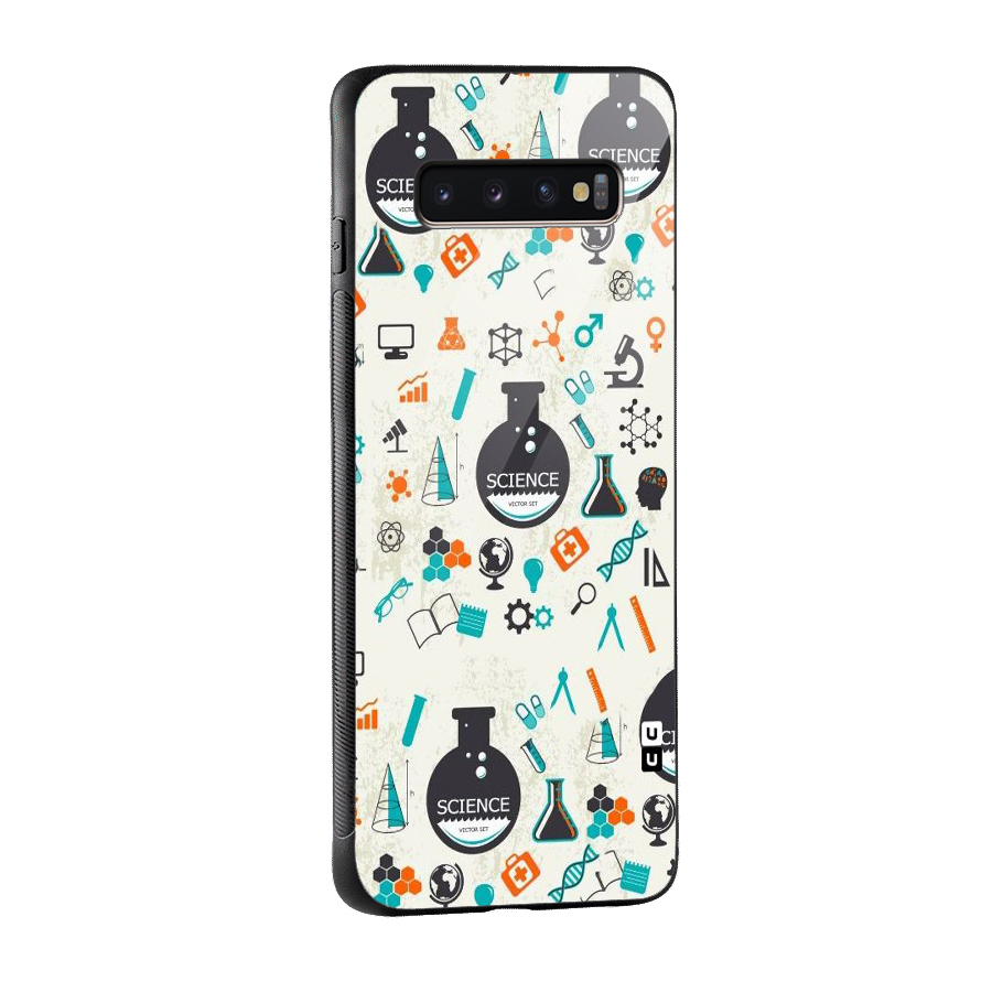 Science Side Glass Back Case for Galaxy S10 Plus