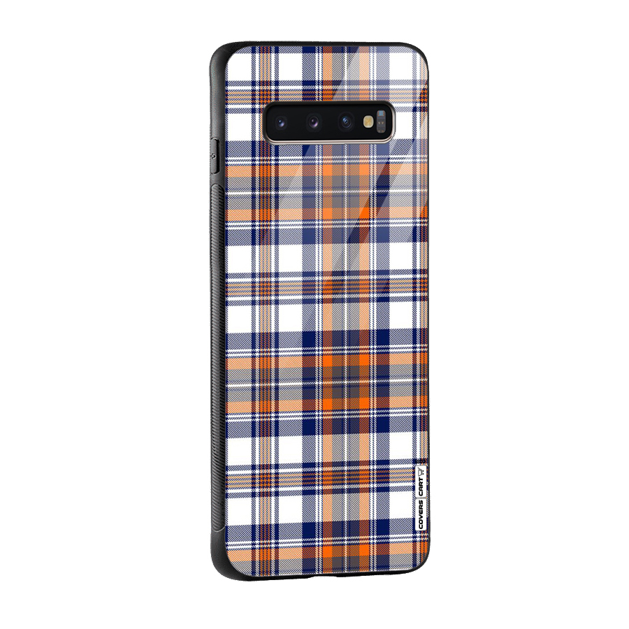 Shades Of Check Glass Back Case for Galaxy S10 Plus
