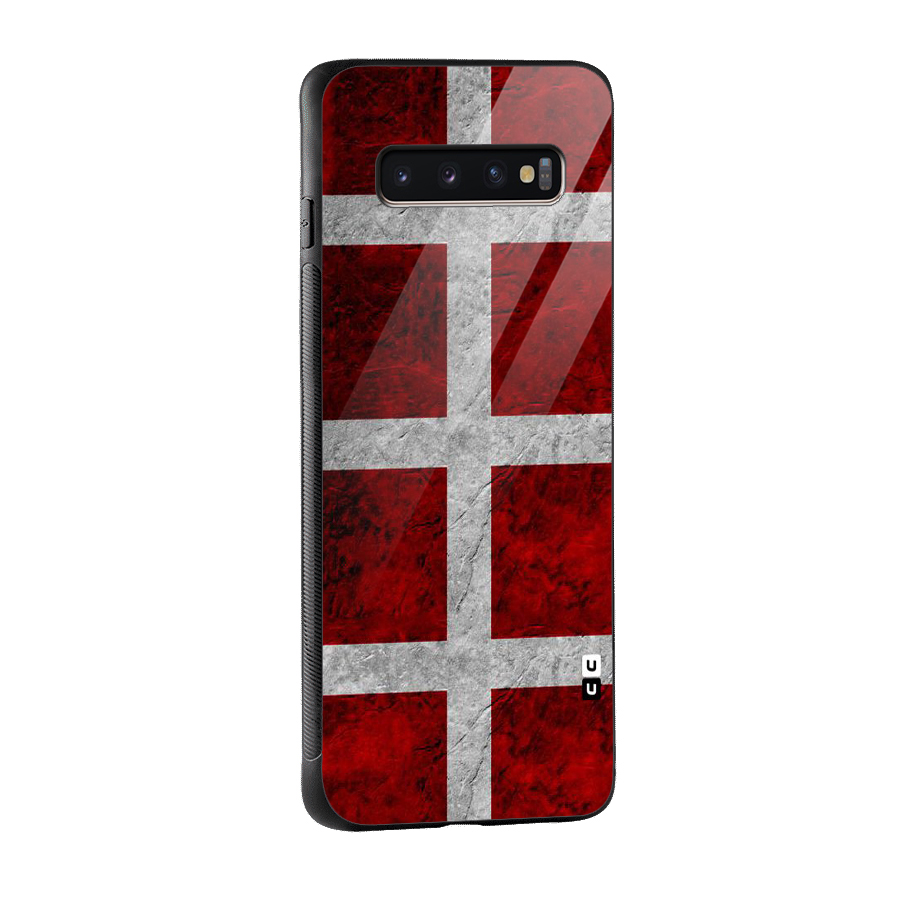 Silver Lines Glass Back Case for Galaxy S10 Plus