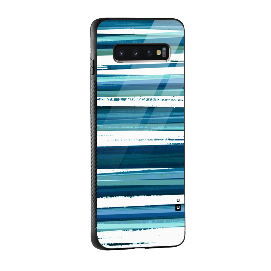 Simple Soothing Lines Glass Back Case for Galaxy S10 Plus