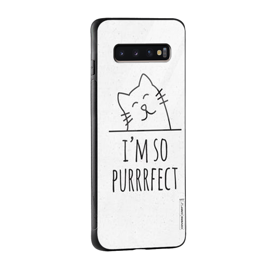 So Purrfect Glass Back Case for Galaxy S10 Plus