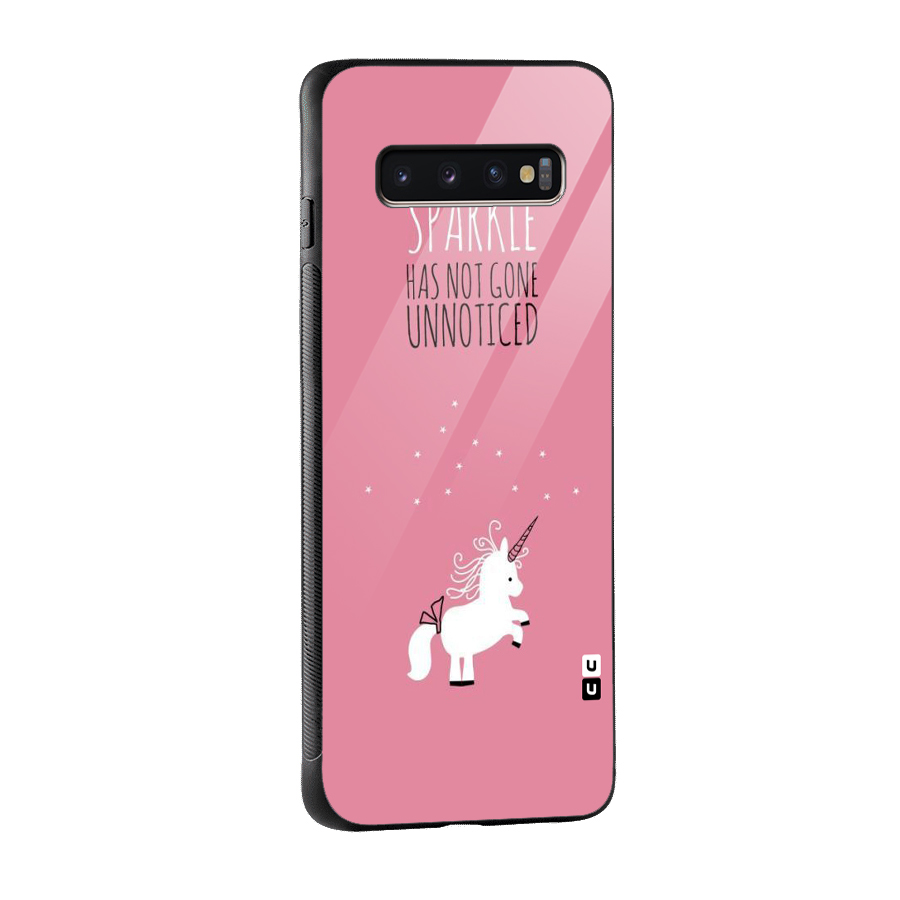 Sparkle Not Unnoticed Glass Back Case for Galaxy S10 Plus