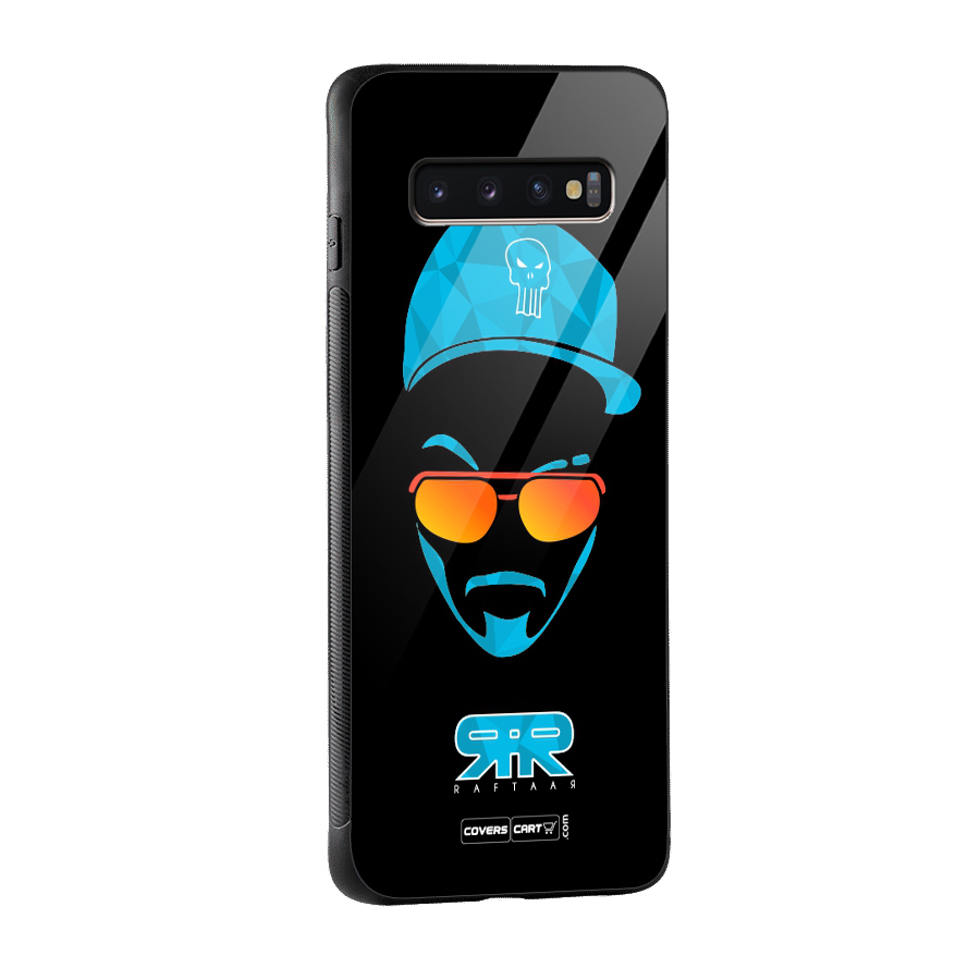 Special Raftaar Edition Blue Glass Back Case for Galaxy S10 Plus