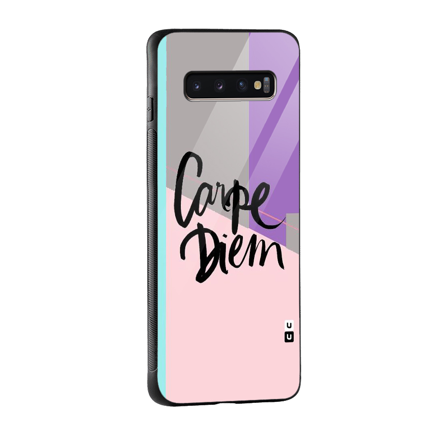 Stripes Black Diem Glass Back Case for Galaxy S10 Plus