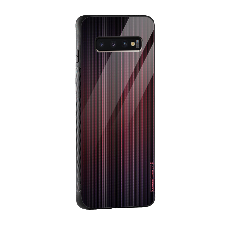Stripes Gradiant Glass Back Case for Galaxy S10 Plus
