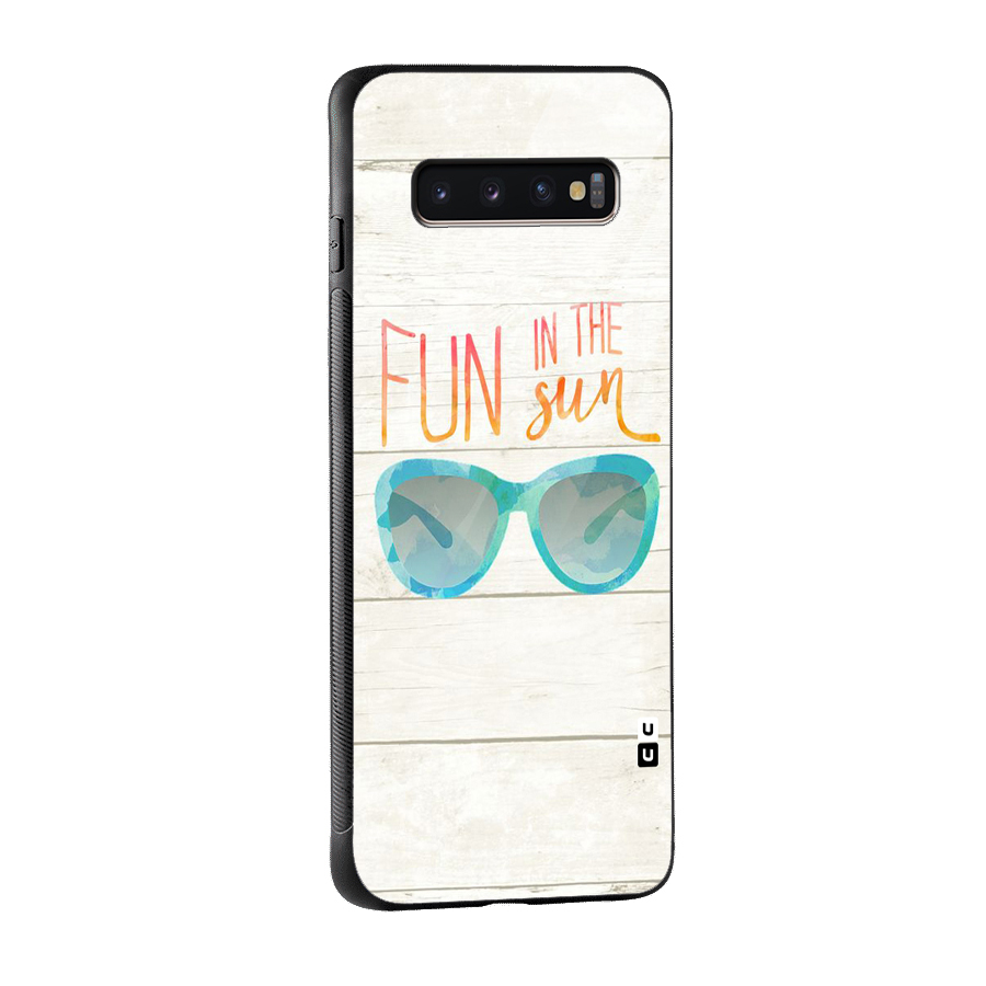 Sun Fun Glass Back Case for Galaxy S10 Plus