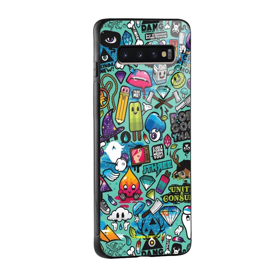 Sweet Candies Glass Back Case for Galaxy S10 Plus
