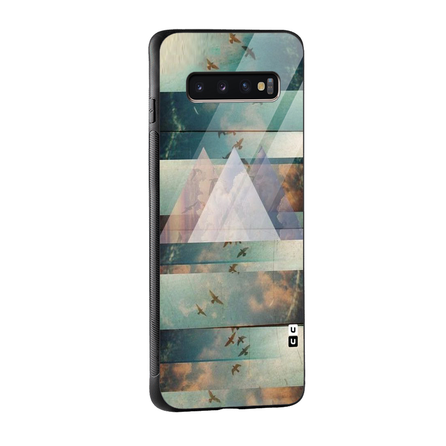 Three Triangles Glass Back Case for Galaxy S10 Plus