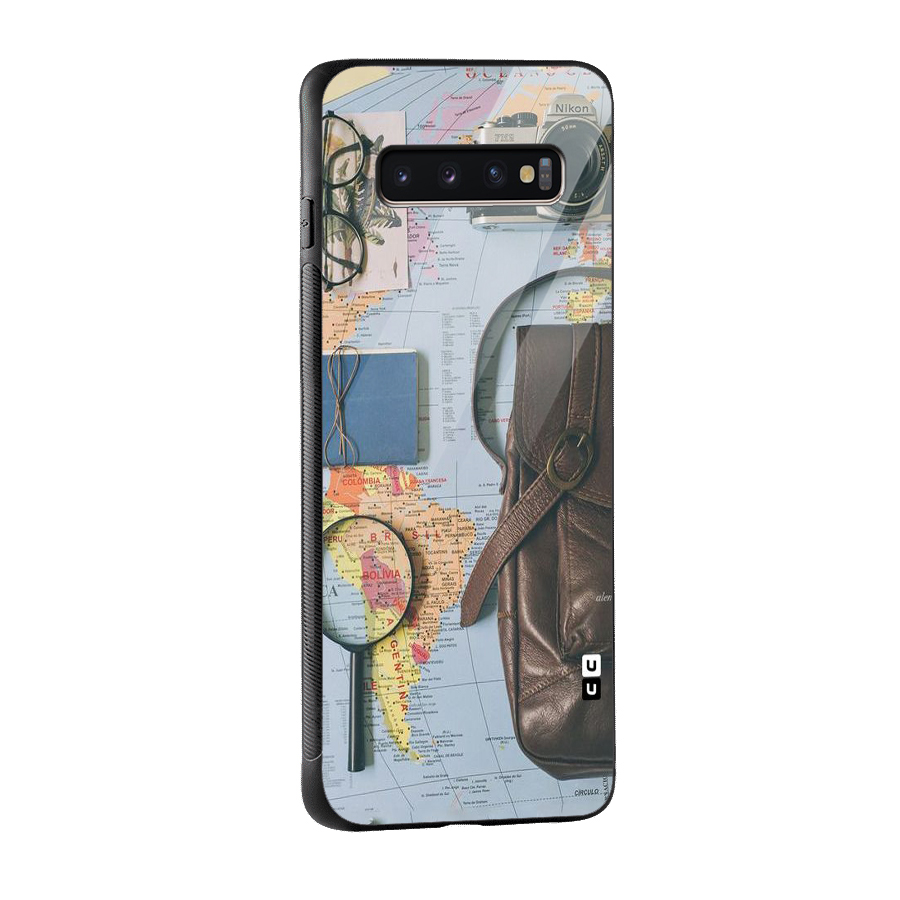 Travel Requisites Glass Back Case for Galaxy S10 Plus