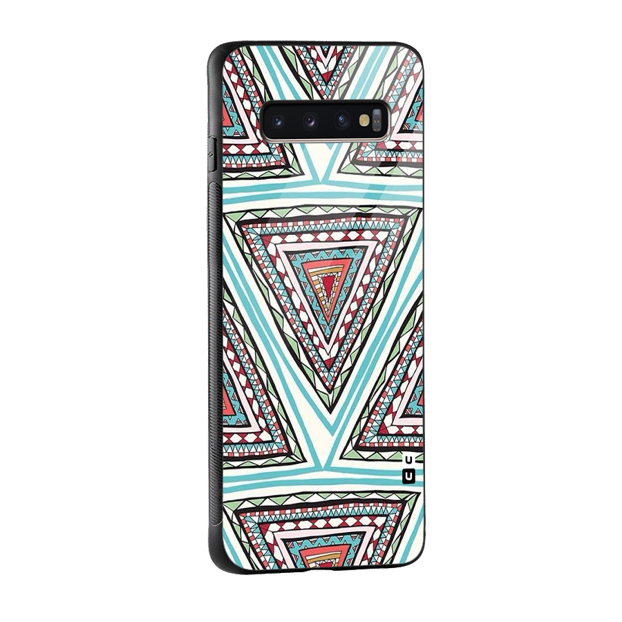 Triangle Abstract Mode Glass Back Case for Galaxy S10 Plus