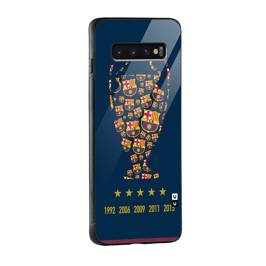Trophy Team Glass Back Case for Galaxy S10 Plus