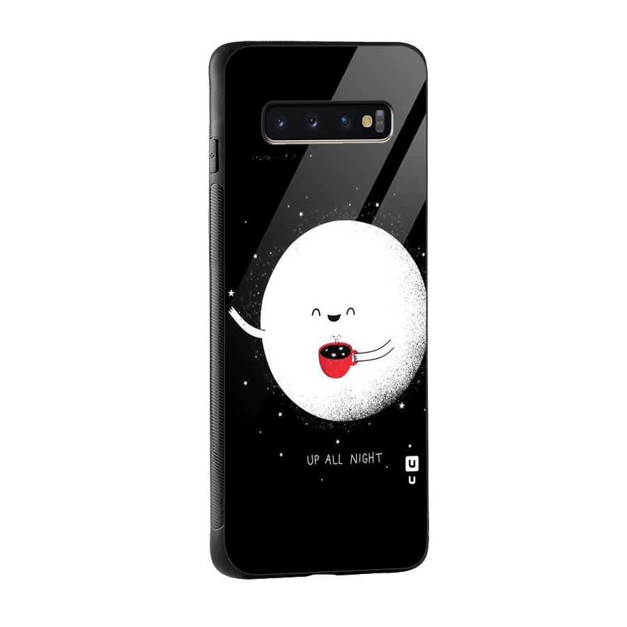 Up All Night Glass Back Case for Galaxy S10 Plus