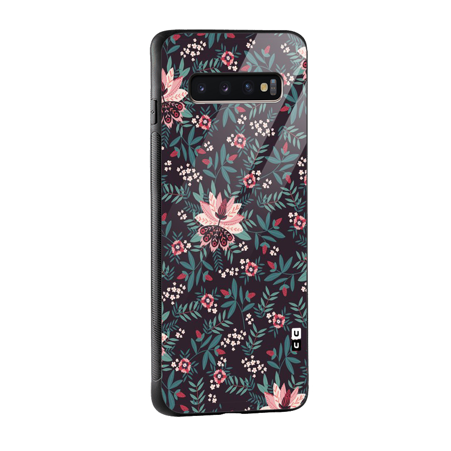 Very Leafy Pattern Glass Back Case for Galaxy S10 Plus