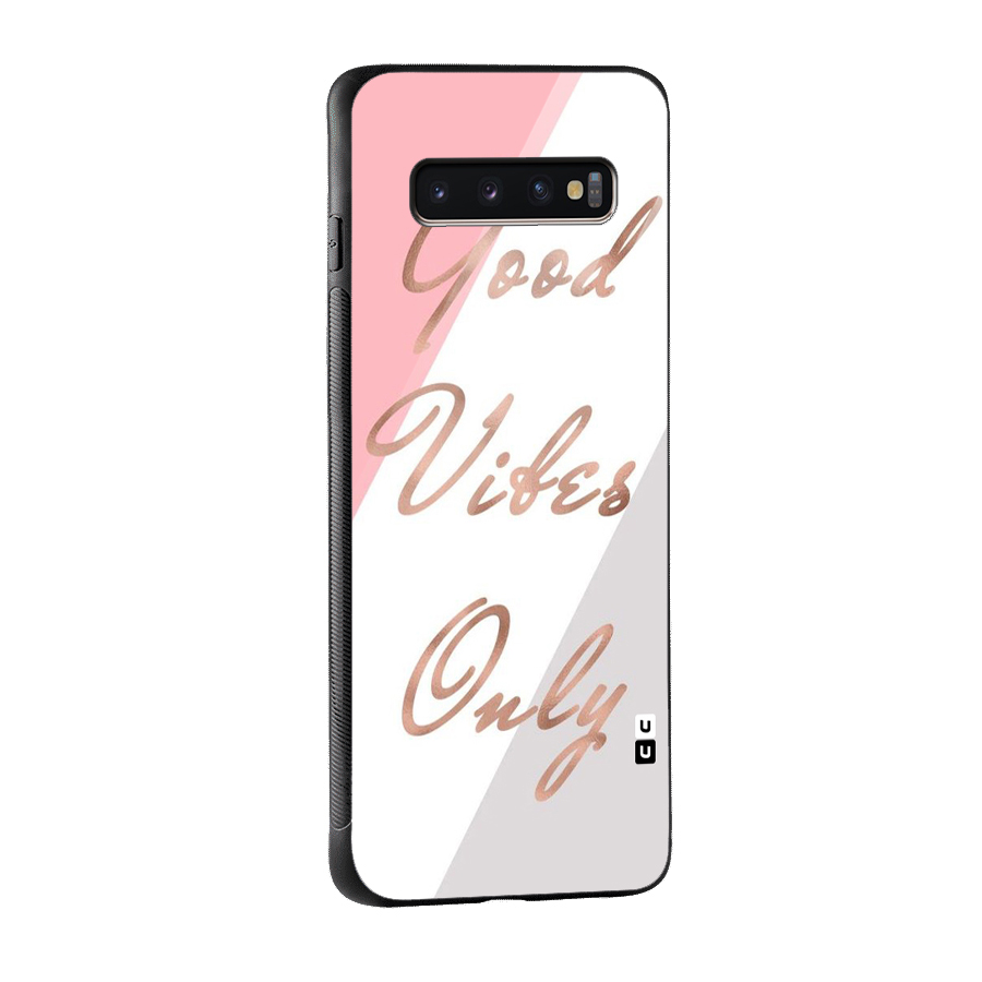 Vibes Classic Stripes Glass Back Case for Galaxy S10 Plus