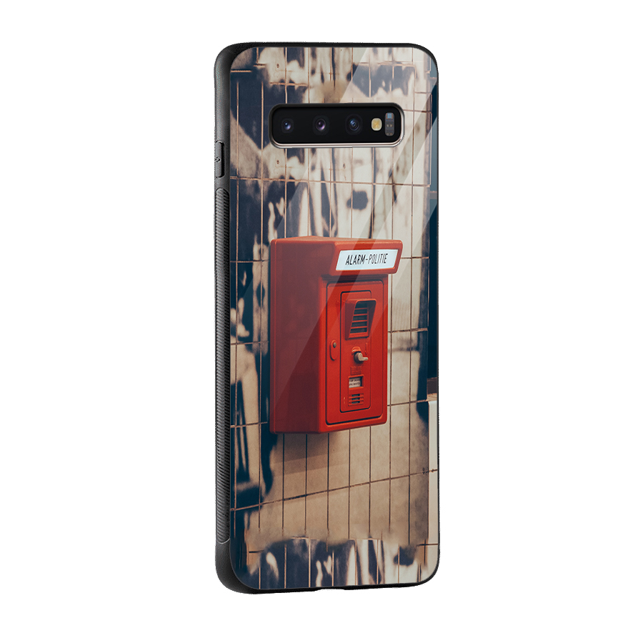 Vintage Alarm Glass Back Case for Galaxy S10 Plus