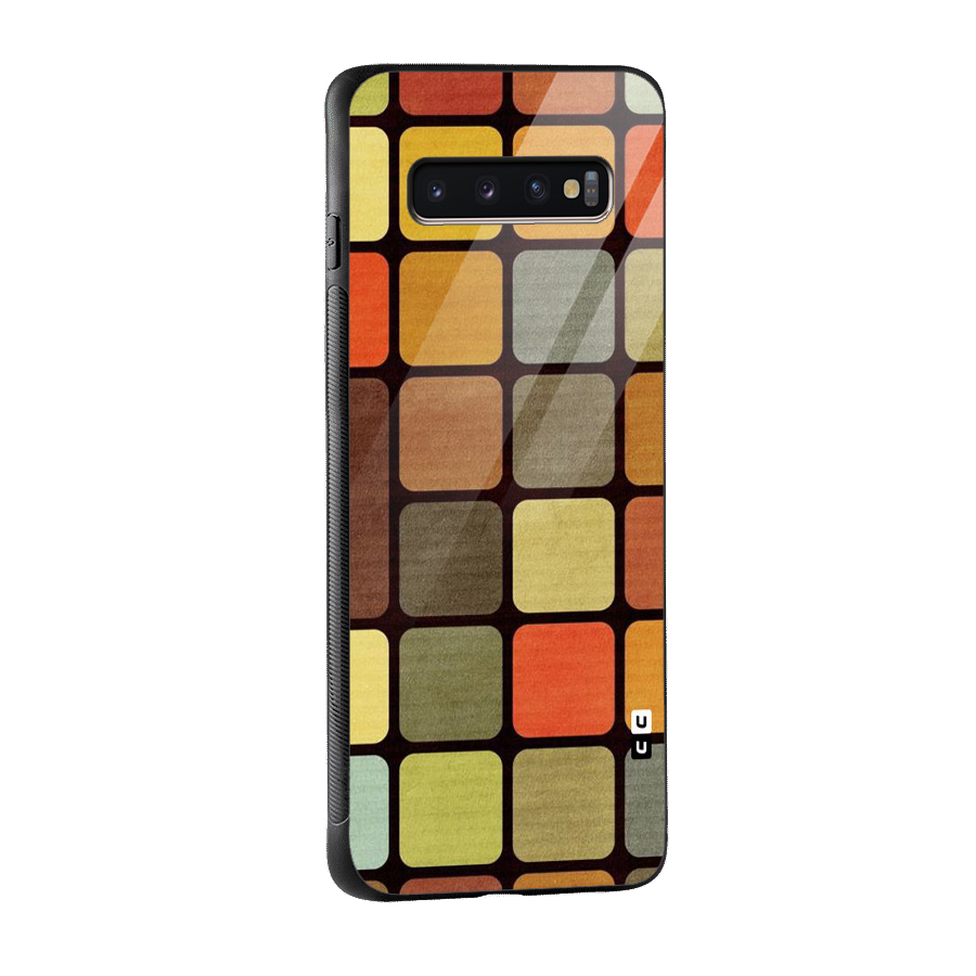 Vintage Boxes Glass Back Case for Galaxy S10 Plus