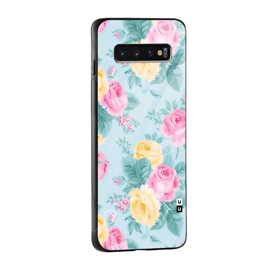 Vintage Pastels Glass Back Case for Galaxy S10 Plus