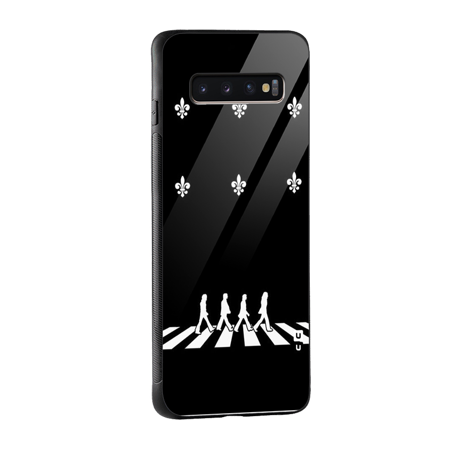 Walking Four Glass Back Case for Galaxy S10 Plus