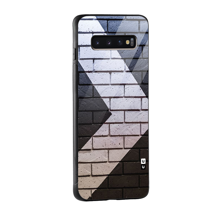 Wall Arrow Design Glass Back Case for Galaxy S10 Plus