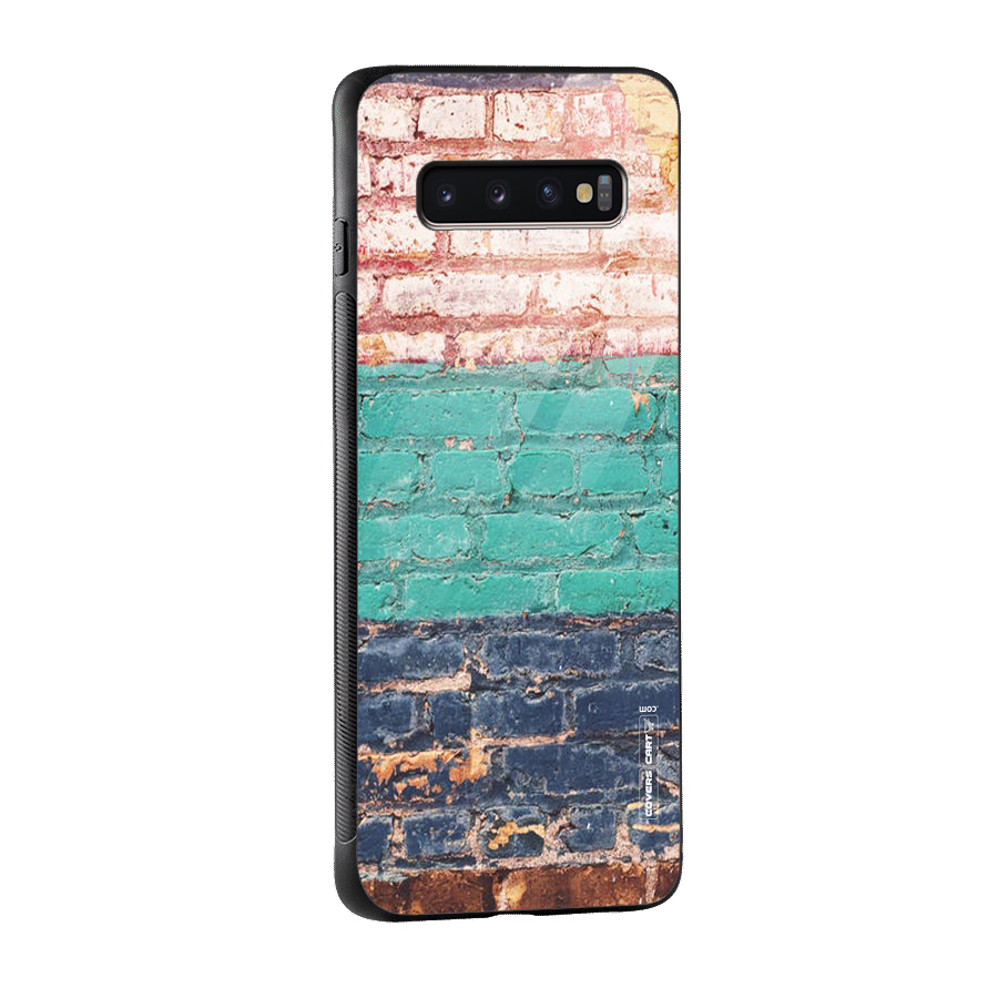 Wall Grafitty Glass Back Case for Galaxy S10 Plus
