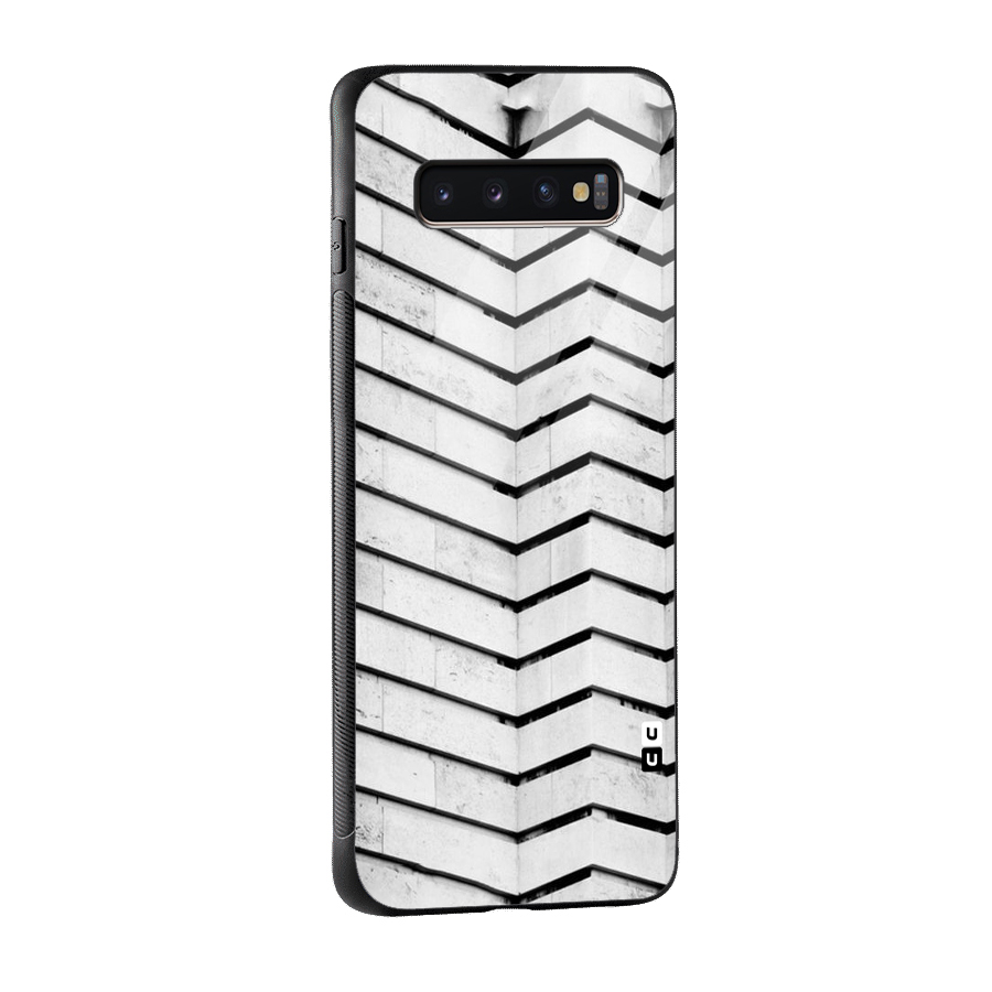 Wall Zig Zag Glass Back Case for Galaxy S10 Plus