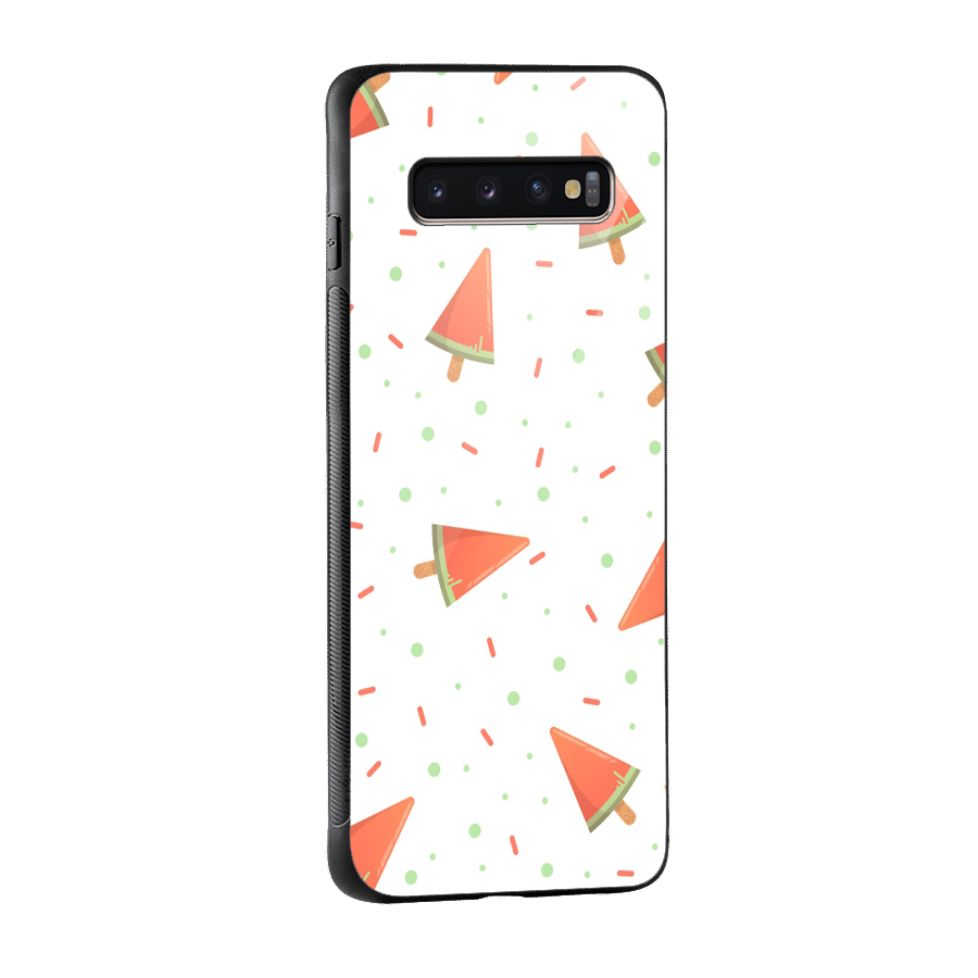 Watermelon Ice Creams Glass Back Case for Galaxy S10 Plus