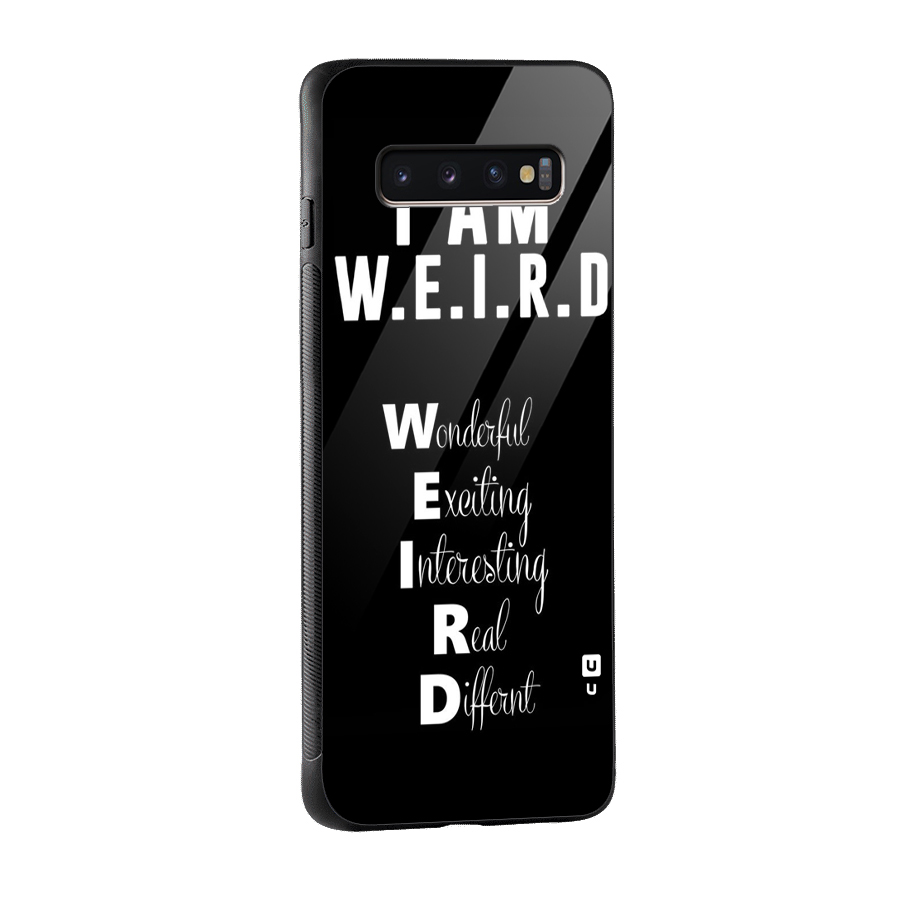 Weird Me Glass Back Case for Galaxy S10 Plus