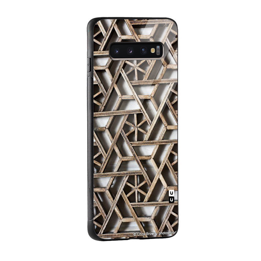 Wheel Design Glass Back Case for Galaxy S10 Plus