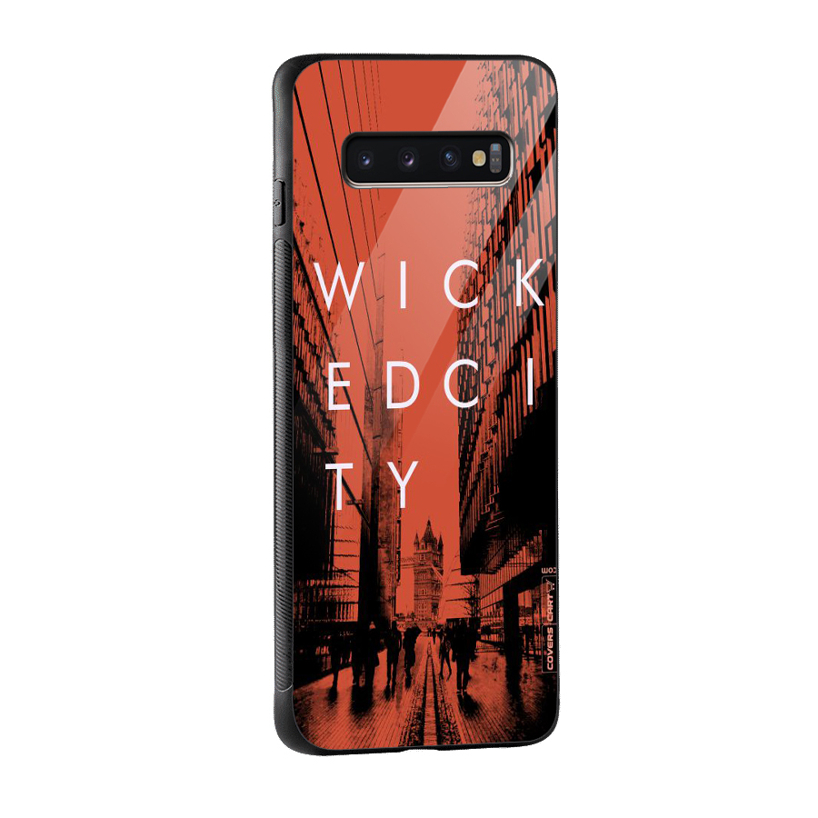 Wicked City Glass Back Case for Galaxy S10 Plus