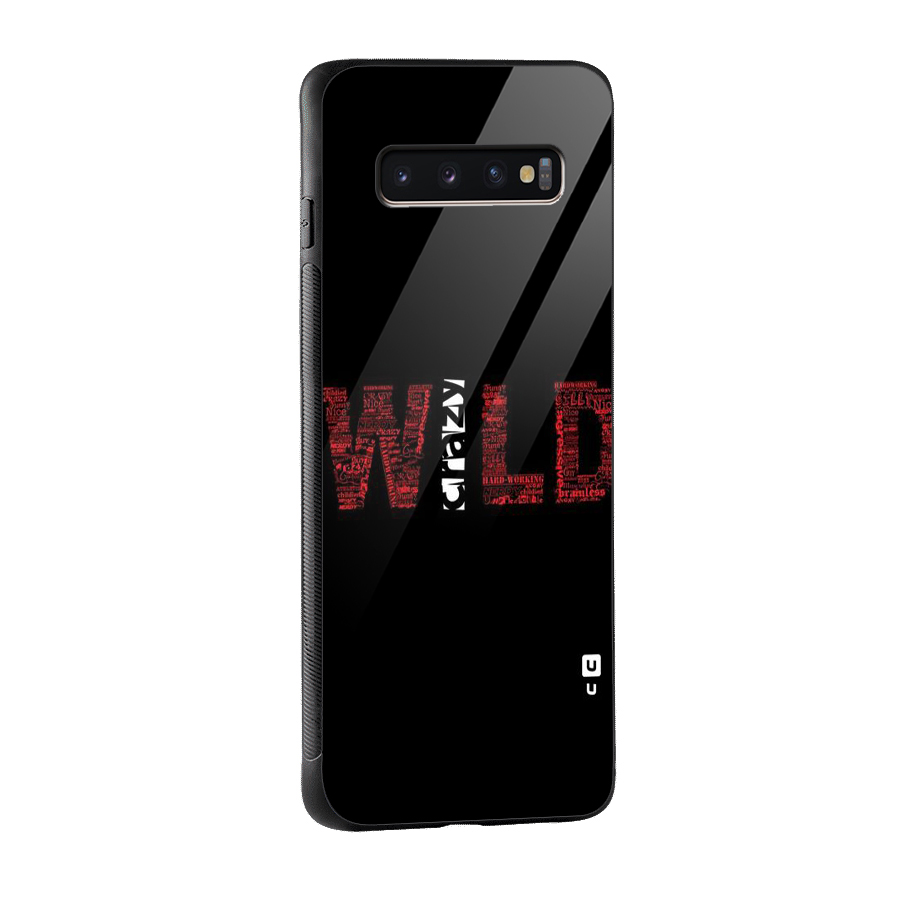 Wild Crazy Glass Back Case for Galaxy S10 Plus