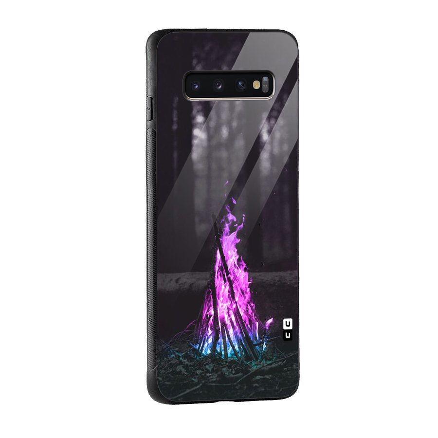Wild Fire Glass Back Case for Galaxy S10 Plus