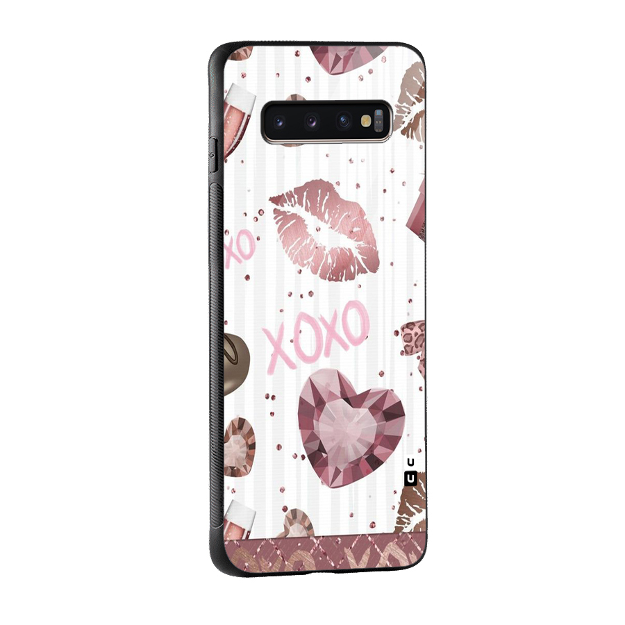Wine Lip xoxo Glass Back Case for Galaxy S10 Plus