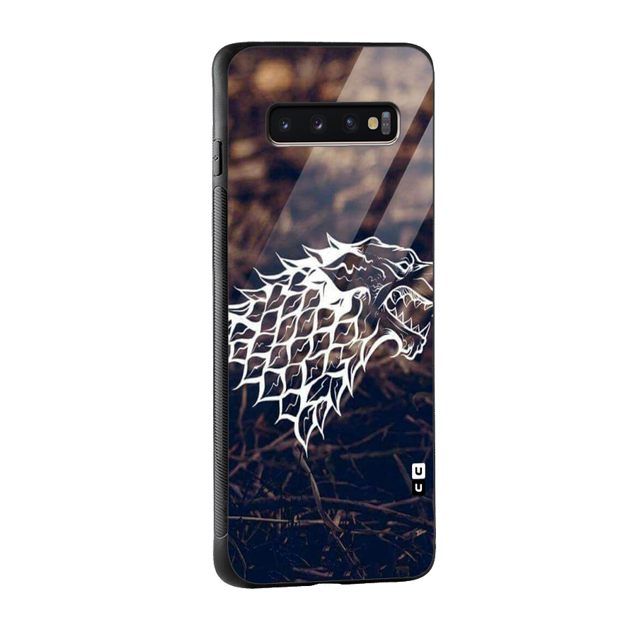 Wolf In White Glass Back Case for Galaxy S10 Plus