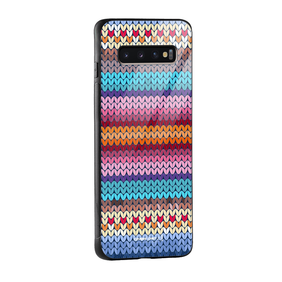 Woolen Glass Back Case for Galaxy S10 Plus
