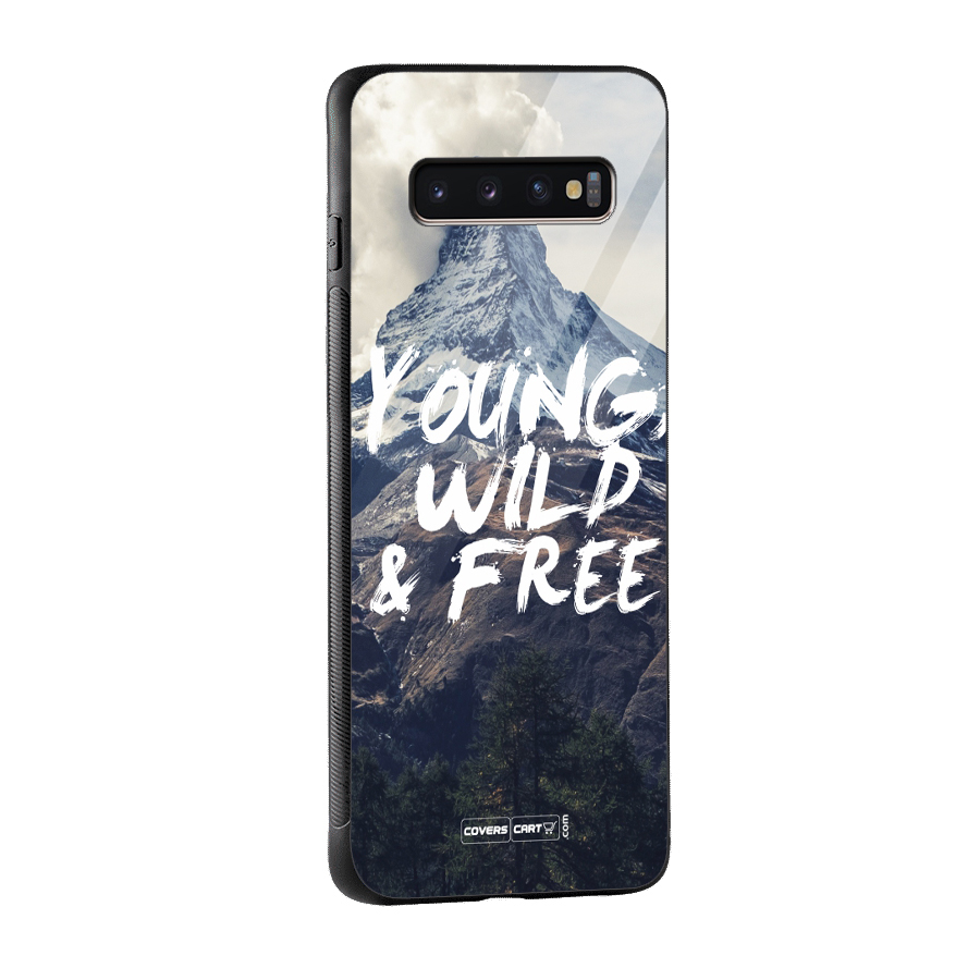 Young Wild and Free Glass Back Case for Galaxy S10 Plus