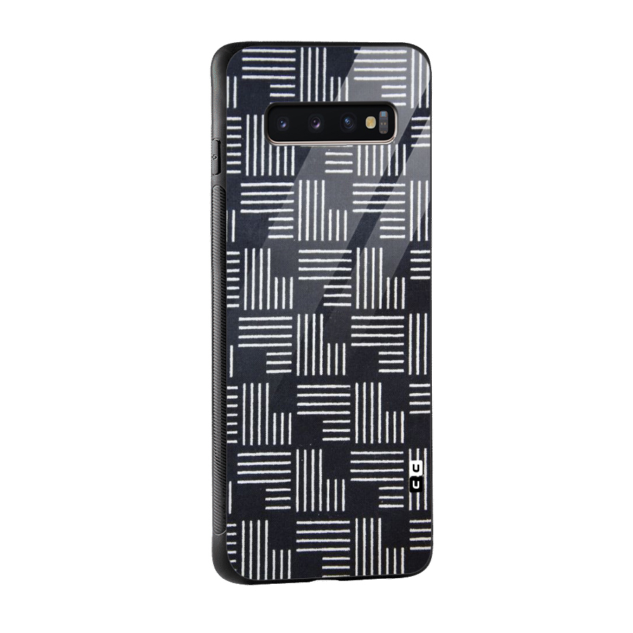 Zig Zag Hierarchy Glass Back Case for Galaxy S10 Plus
