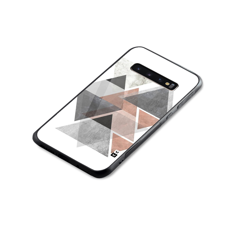Abstract Diamond Pink Design Glass Back Case for Galaxy S10 Plus