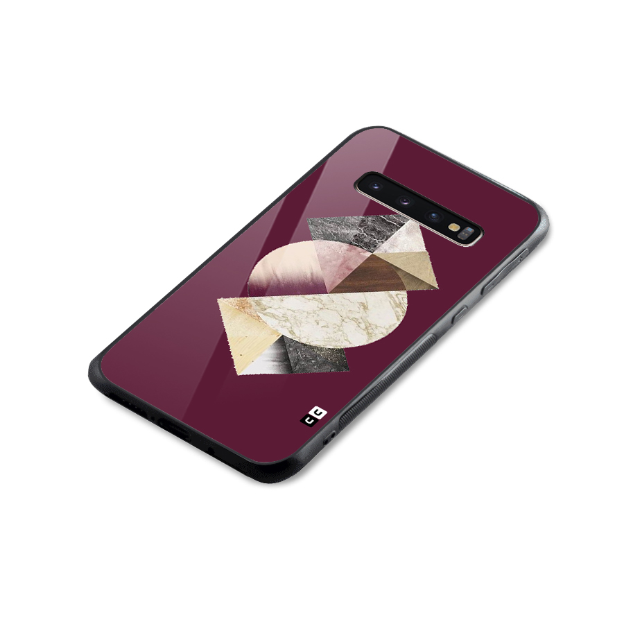 Abstract Marble Pattern Glass Back Case for Galaxy S10 Plus